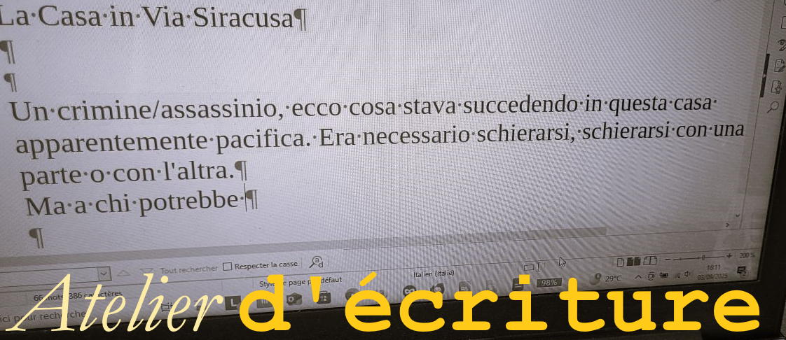 Atelier d'écriture